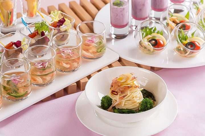 15-2017春ビュッフェ★春野菜と桜エビ入りペペロンチーノ