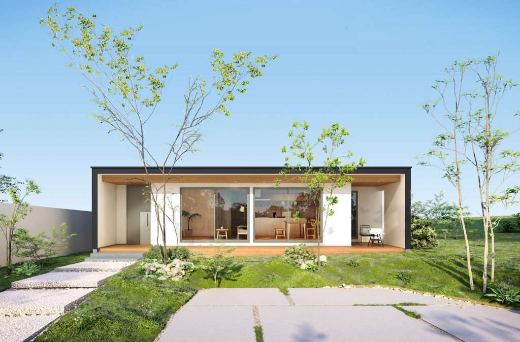 家族がつながるおしゃれな平屋