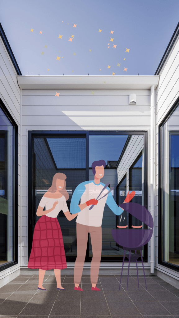 もうひとつのリビングのような中庭がある暮らし