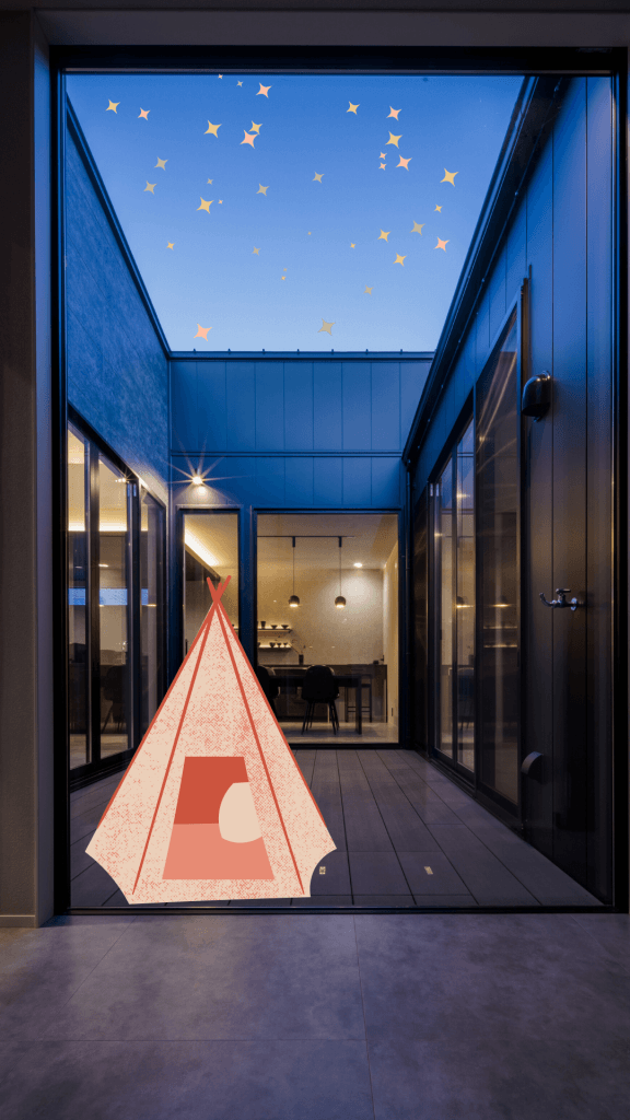 もうひとつのリビングのような中庭がある暮らし