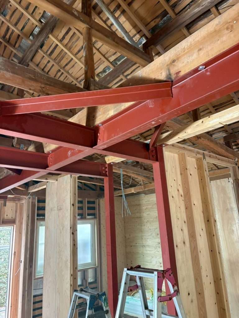 開放的な間取りを実現するための構造補強リノベ