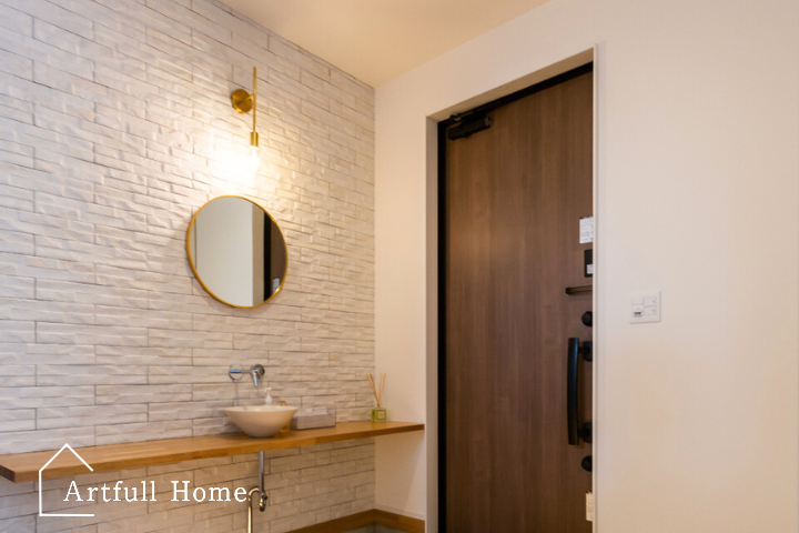 ただいま動線の手洗いスペース